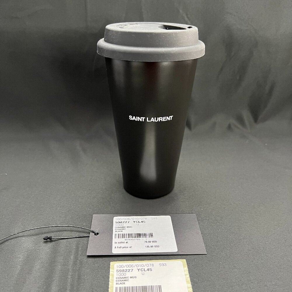 SAINT LAURENT Coffee mug in ceramic; size = large